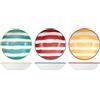 H&H Mix&Match Set 12 Piatti Fondi, Stoneware, Colori Assortiti, 20,5 cm