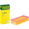 Mann Filter MANN-FILTER, C 2874 Filtro aria | Per Autovetture, Aria pulita, Filtro resistente, Design con adattamento perfetto, Qualità originale OE