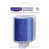 BEIERSDORF SpA Hansaplast Benda Autoadesiva Blu 4m x 6cm, Tape flessibile per il fissaggio di bende e compresse