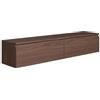 LBSIGN Mobile TV Sospeso 150 cm 2 Ante A Ribalta Noce Scuro Lume