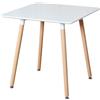 BUYBUY Tavolo in Legno 65 x 65 cm. con piedi in faggio Bianco con piedi in Faggio CMP001