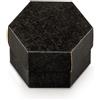 Scotton Scatola Esagono con Divisorio 80 x 55 Mm Nero 10 Pz