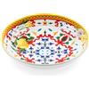GUZZINI Piatto Fondo Flower & Lemon Melamina Table Decor