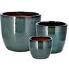 Ad Trend Set 3 Cachepot Ceramica Verde H 19-26-33 cm
