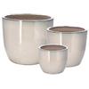 Ad Trend Set 3 Cachepot Ceramica Crema H 19-29,3-33 cm