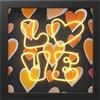 WD LifeStyle Cornice con Inserti Luminosi 30 x 30 Cm Decoro Love
