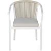 Moia Greenwood Sedia Verona Contract in Alluminio e Corda Bianco con Cuscino incluso