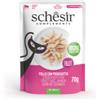 Schesir pollo con prosciutto (gelatina) cibo umido per gatti (busta) 1 scatola (12 x 70 g)