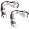 Futheda 2PCS 45 gradi di angolo estensori per valvola pneumatico stelo ruota prolunga adattatore per auto camion moto bici (argento)
