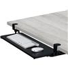 Relaxdays Supporto Porta Tastiera Estraibile da Scrivania, Prolunga Tavolo, 65x24 cm, Estensione Ergonomica Mouse, Nero