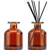 DEARBAG 2 PCS Bottiglie di Diffusore Nero Vetro Vuote per Diffusori, 150ML Flaconi per Diffusore in Vetro, Contenitore per Oli Essenziali Aromaterapia Vaso Fragranze per la Casa (Marrone)