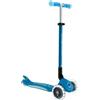 GLOBBER Elite Glow Lights - Monopattino per bambini, 120/80 mm, 3 ruote, regolabile, a LED, effetto bagliore, colore: petrolio