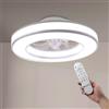 M mimotec - Ventilatore da soffitto LED 36W CCT, motore DC silenzioso, 3600 lm, 6 velocità, telecomando, funzione estate/inverno, timer, luce dimmerabile 3CCT.