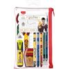 Maped - Astuccio per articoli per la scuola Harry Potter 10 pezzi - Forbici - 1 temperamatite - 1 gomma - 1 evidenziatore - 3 pennarelli punte sottili - 2 grafiti Colore