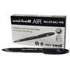 Uni-Ball Penna rollerball UB-188-Micro Air, inchiostro nero Super Ink, a prova di manomissione, pennino per penna stilografica, scatola da 12 pezzi