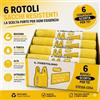 Gamef 90 Sacchi Spazzatura 40L 55x70 Con Manici Giallo Classici Giallo (6 conf 30313)