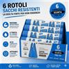 Gamef 90 Sacchi Spazzatura 40L 55x70 Con Manici Classici Blu (6 conf 30337)