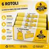 Gamef 90 Sacchi Spazzatura 40L 55x70 Con Stringhe Classici Giallo (6 conf 30351)