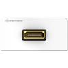 Kindermann 7456-542 Pannello di collegamento HDMI Konnect design con spina per cavo, c/RAL 9010 (7456000542)