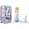 Mattel, Disney Frozen - Bambola avventura ELSA e Olaf per bambine dai 4 anni in su