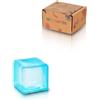 Copfeqyr Ice Cube Stress Balls Gift Set, 1 pezzo Colorful Squishy Fidget Cube Toys for Kids & Adults, Soft Sensory Squeeze Toys for Stress & Anxiety Relief, Gift Box Packaging (3,5 cm (blue)