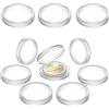 LEOUEANR Confezione da 10 capsule per monete, diametro interno 40 mm, trasparenti, rotonde, con spessore di 3 mm, contenitori sigillati professionali per collezionisti di monete