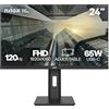 Nilox NXM24REG12065 Monitor Business 24'' IPS Full HD, Frequenza 120 Hz, USB‑C 65 W, Regolabile in Altezza