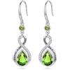 Eusense Orecchini Infinito con Goccia in Peridoto Orecchini Pendenti Donna Gioiello per Donna, Regalo per Festa della Mamma Anniversario o San Valentino