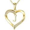 TINGN Collana in oro con lettere da donna - oro 14 carati placcato in oro 14 carati, collana da donna con lettere dalla A alla Z, regalo di compleanno, regalo personalizzato per donne e ragazze