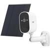 PNI Telecamera di videosorveglianza IP774 da 4 MP, pannello solare da 3 W, batteria integrata da 4000 mAh, rilevamento del movimento, slot per schede micro SD, visione notturna, audio bidirezionale