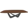 BONTEMPI tavolo fisso a botte con struttura antracite BACH 53.92 220x116 cm - 53.92-M310-L036