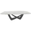 BONTEMPI tavolo fisso a botte con struttura antracite BACH 53.92 220x116 cm - 53.92-M310-CM032