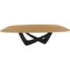 BONTEMPI tavolo fisso a botte con struttura nero opaco BACH 53.92 220x116 cm - 53.92-M055-L009