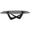 BONTEMPI tavolo fisso a botte con struttura nero opaco BACH 53.92 220x116 cm - 53.92-M055-C159