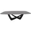 BONTEMPI tavolo fisso a botte con struttura nero opaco BACH 53.92 220x116 cm - 53.92-M055-CR006