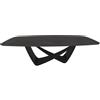 BONTEMPI tavolo fisso a botte con struttura nero opaco BACH 53.92 220x116 cm - 53.92-M055-CR002