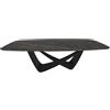 BONTEMPI tavolo fisso a botte con struttura nero opaco BACH 53.92 220x116 cm - 53.92-M055-CM025