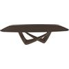 BONTEMPI tavolo fisso a botte con struttura ottone scuro BACH 53.92 220x116 cm - 53.92-M028-L002