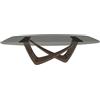 BONTEMPI tavolo fisso a botte con struttura ottone scuro BACH 53.92 220x116 cm - 53.92-M028-C159