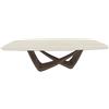 BONTEMPI tavolo fisso a botte con struttura ottone scuro BACH 53.92 220x116 cm - 53.92-M028-CM027