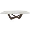 BONTEMPI tavolo fisso a botte con struttura ottone scuro BACH 53.92 220x116 cm - 53.92-M028-CM032
