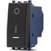 MAPAM INTERRUTTORE BIPOLARE CON SPIA SUN COMPATIBILE VIMAR ARKE' NERA SUN-N-MAPSUN-F962NE