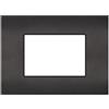 MAPAM PLACCA TECNOPOLIMERI SUN NERA 3 POSTI COMPATIBILE VIMAR ARKE' SUN P-MAPSUN-P9003-NE
