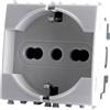 MAPAM PRESA 2P+T 16A BIV.ST.ITALIANO/TEDESCO SCHUKO 2 COMPATIBILE PLANA MAPT2PR-MAPGEM-F615BI