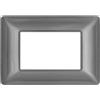 MAPAM PLACCA TECNOPOLIMERI GRIGIO SCURO 3 POSTI COMPATIBILE MATIX MAPT3P-MAPJOY-P5003-GS