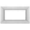 MAPAM PLACCA TECNOPOLIMERI ARGENTO 4 POSTI COMPATIBILE MATIX MAPT4P-MAPJOY-P5004-AR