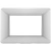 MAPAM PLACCA TECNOPOLIMERI ARGENTO 3 POSTI COMPATIBILE MATIX MAPT3P-MAPJOY-P5003-AR