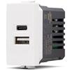 MAPAM DOPPIA PRESA CARICABATTERIA USB A E C 5V 2,4A SEIRE JOY COMPATIBILE MATIX MAPT3US-MAPJOY-F533BI