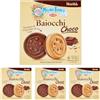 Mulino Bianco Biscotti Baiocchi Choco, Biscotto di Pastafrolla e Tavoletta di Cioccolato al Latte con Nocciole, Ottimi come Snack 144 gr (Confezione da 4)