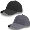 Winsegom 2 cappellini da baseball da uomo, protezione solare con tesa lunga, cappelli da uomo traspiranti con regolabile 56-60 cm, per uomo, corsa, arrampicata, camminata, sport, nero e grigio., M